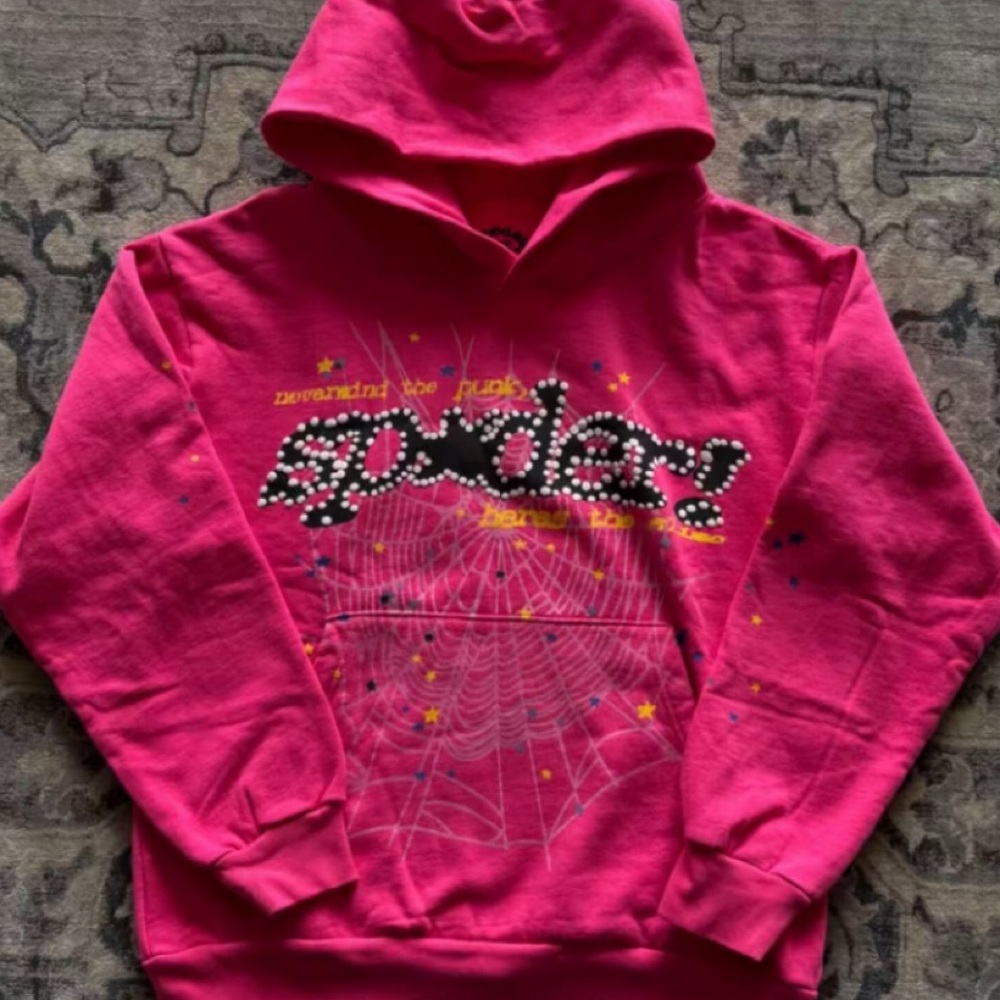 Pink Spider Graphic Hoodie
